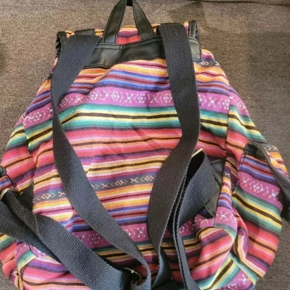 Colorful Striped Backpack